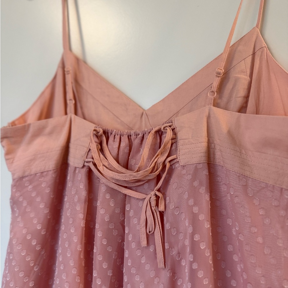 Forever 21 Medium Baby Doll Dress With Spaghetti Straps And Sheer Polka Dots. - Picture 11 of 16